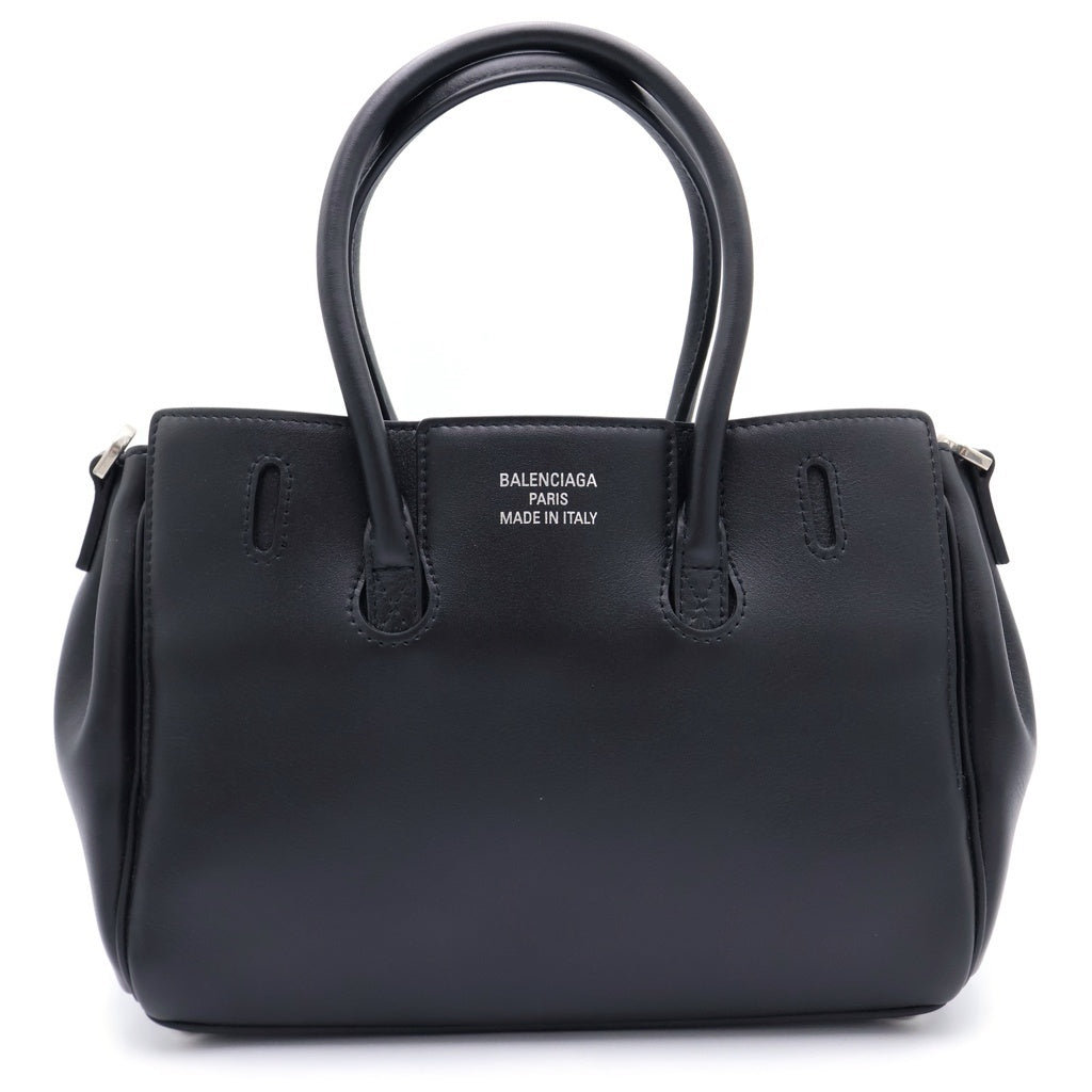 BALENCIAGA(バレンシアガ) BEL AIR キャリーオールバッグ ミニ スムースレザー ブラック 822888 レディース
