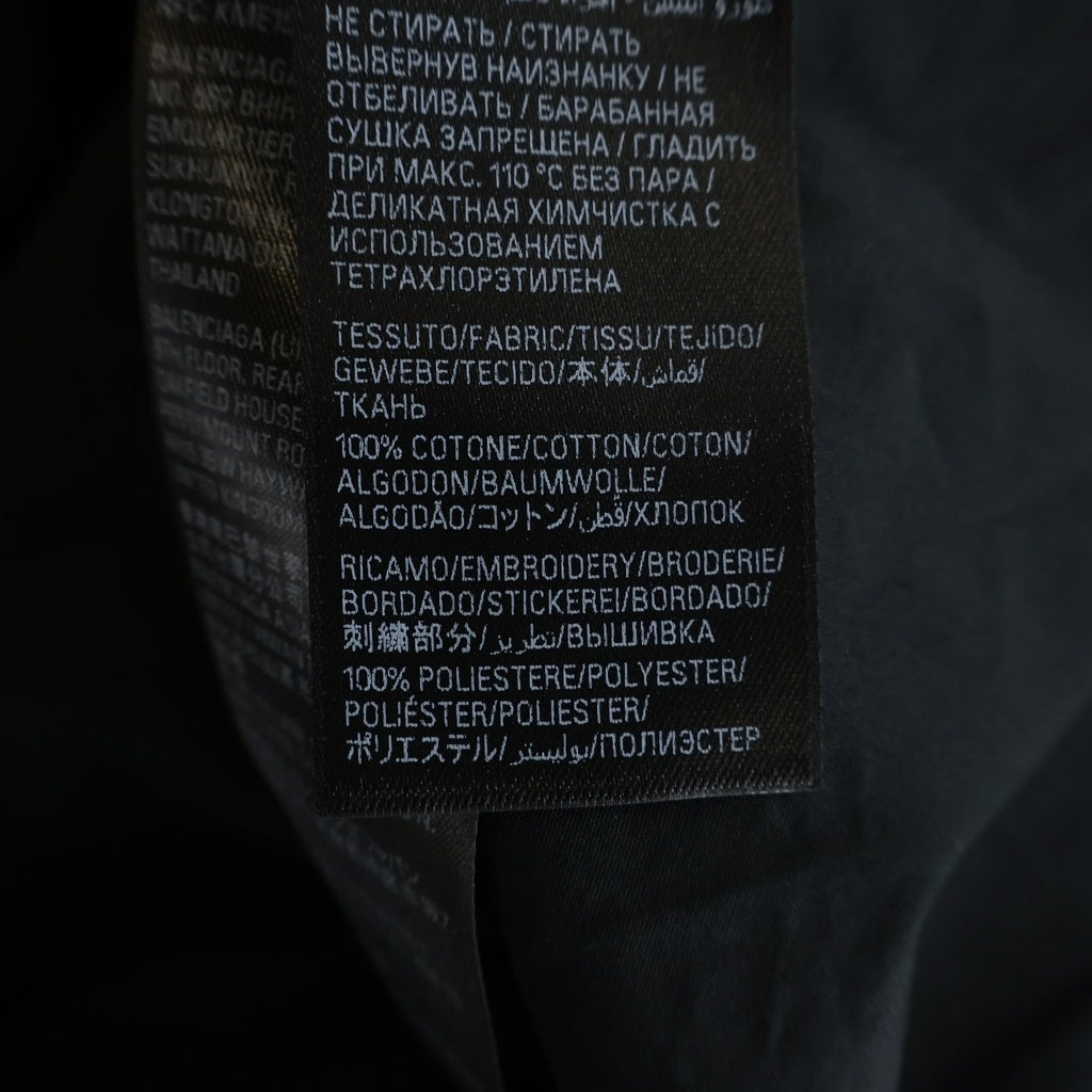 BALENCIAGA(バレンシアガ) ハートロゴ ボタンダウン 半袖シャツ ブラック 839293