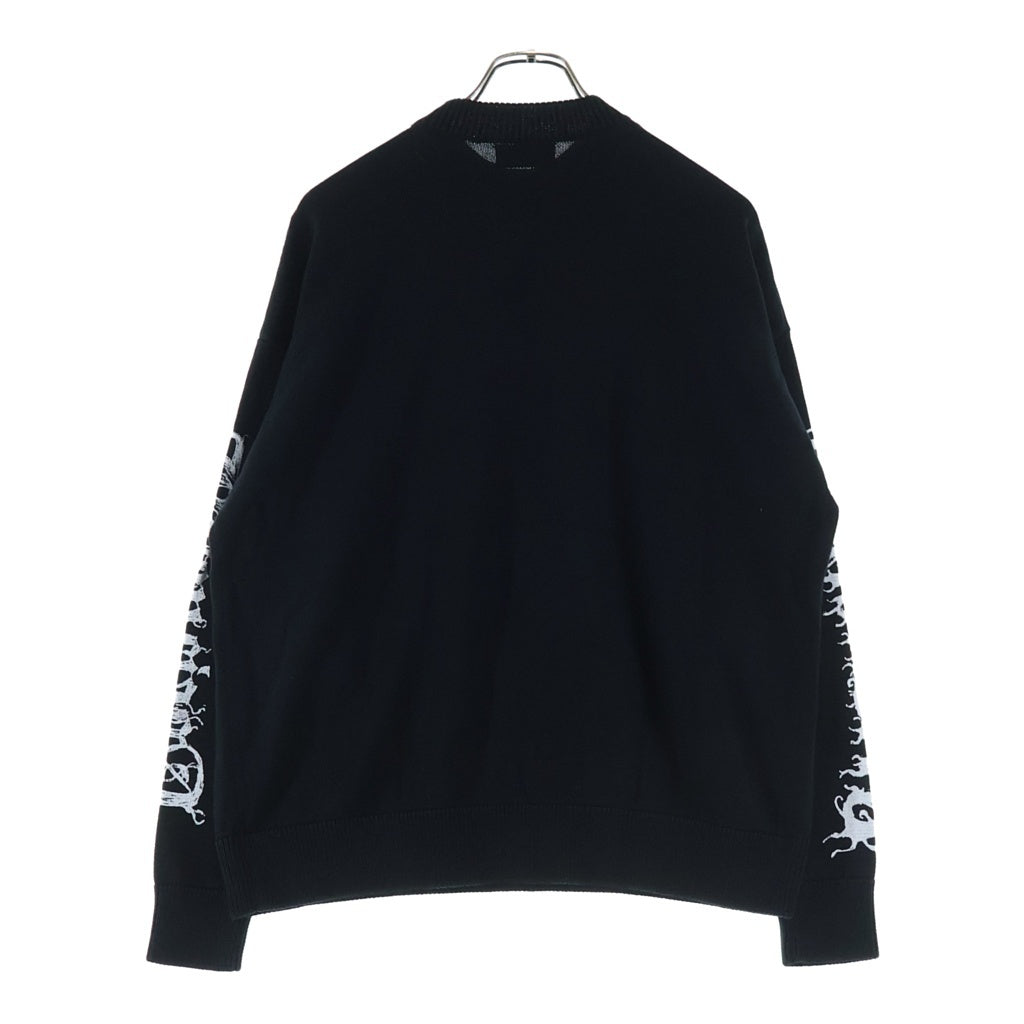 BALENCIAGA バレンシアガ DIY MRTAL ロゴプリント コットンニットセーター ブラック 773301 BALENCIAGA(バレンシアガ) DIY MRTAL ロゴプリント コットンニット