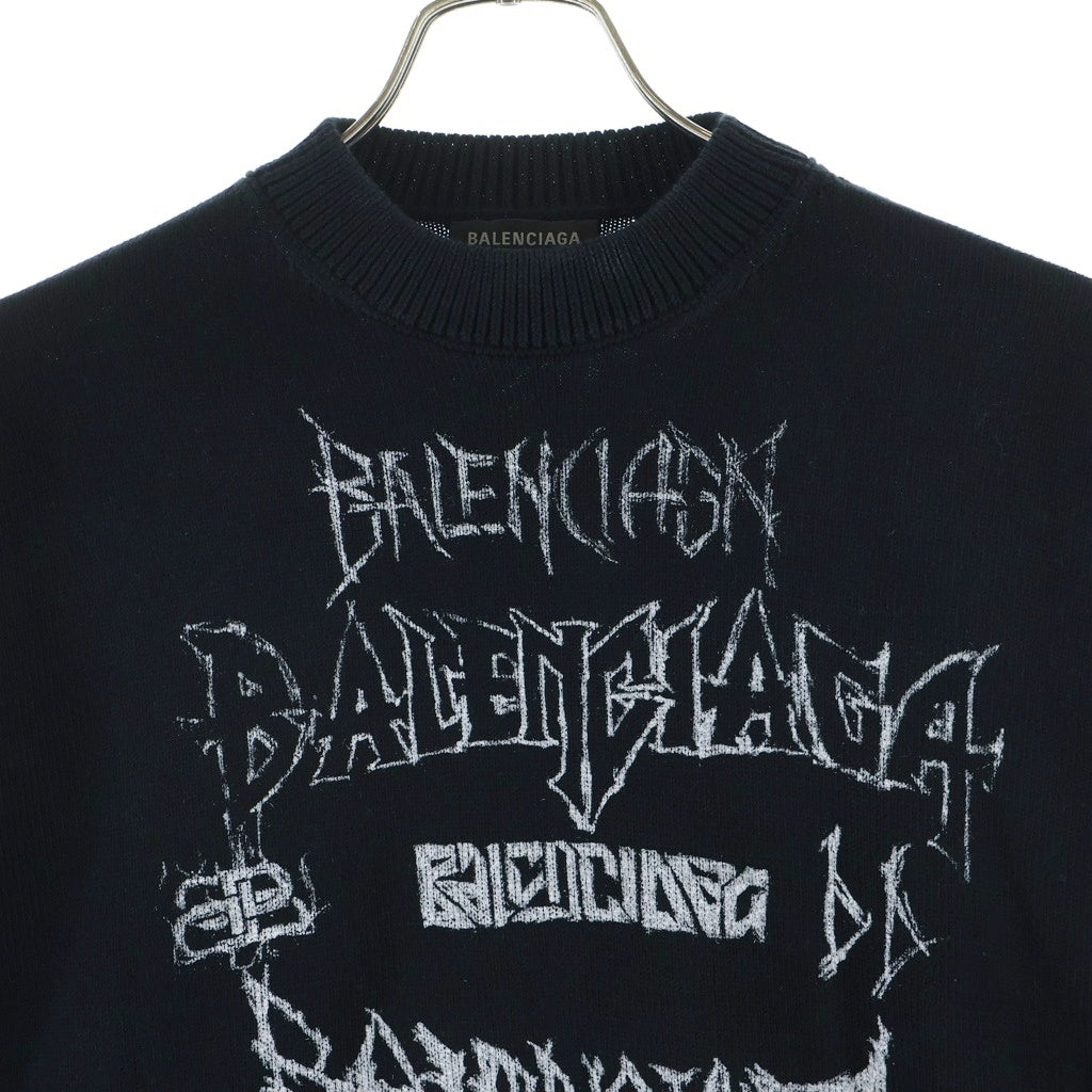 BALENCIAGA(バレンシアガ) DIY MRTAL ロゴプリント コットンニット