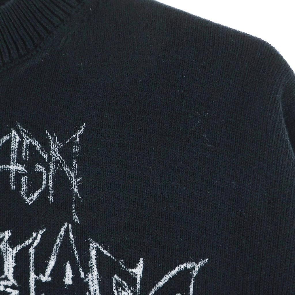 BALENCIAGA バレンシアガ DIY MRTAL ロゴプリント コットンニットセーター ブラック 773301 BALENCIAGA(バレンシアガ) DIY MRTAL ロゴプリント コットンニット