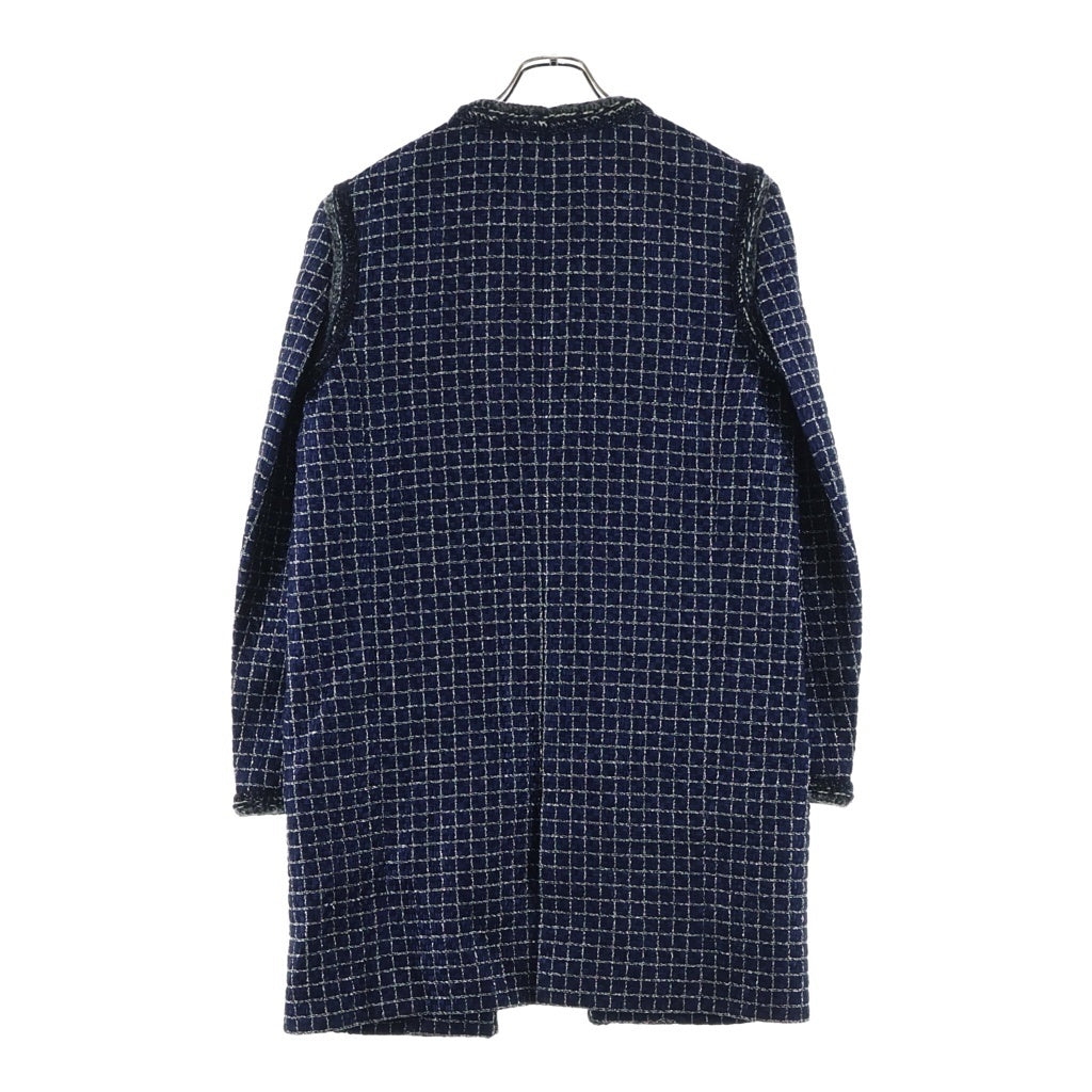 CHANEL(シャネル) ファンタジーツイード ノーカラーロングジャケット
