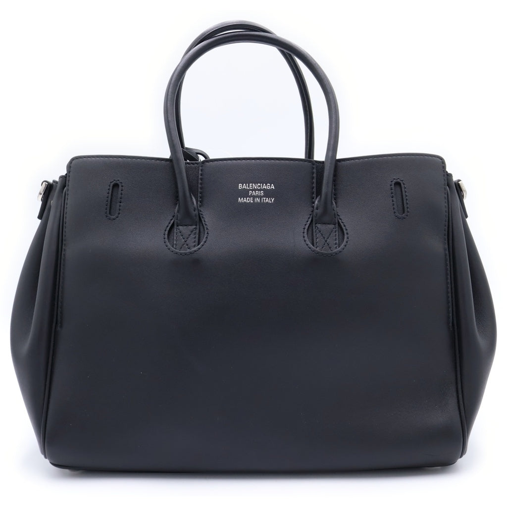 BALENCIAGA(バレンシアガ) BEL AIR キャリーオールバッグ ミディアム スムースレザー ブラック 812545 レディース