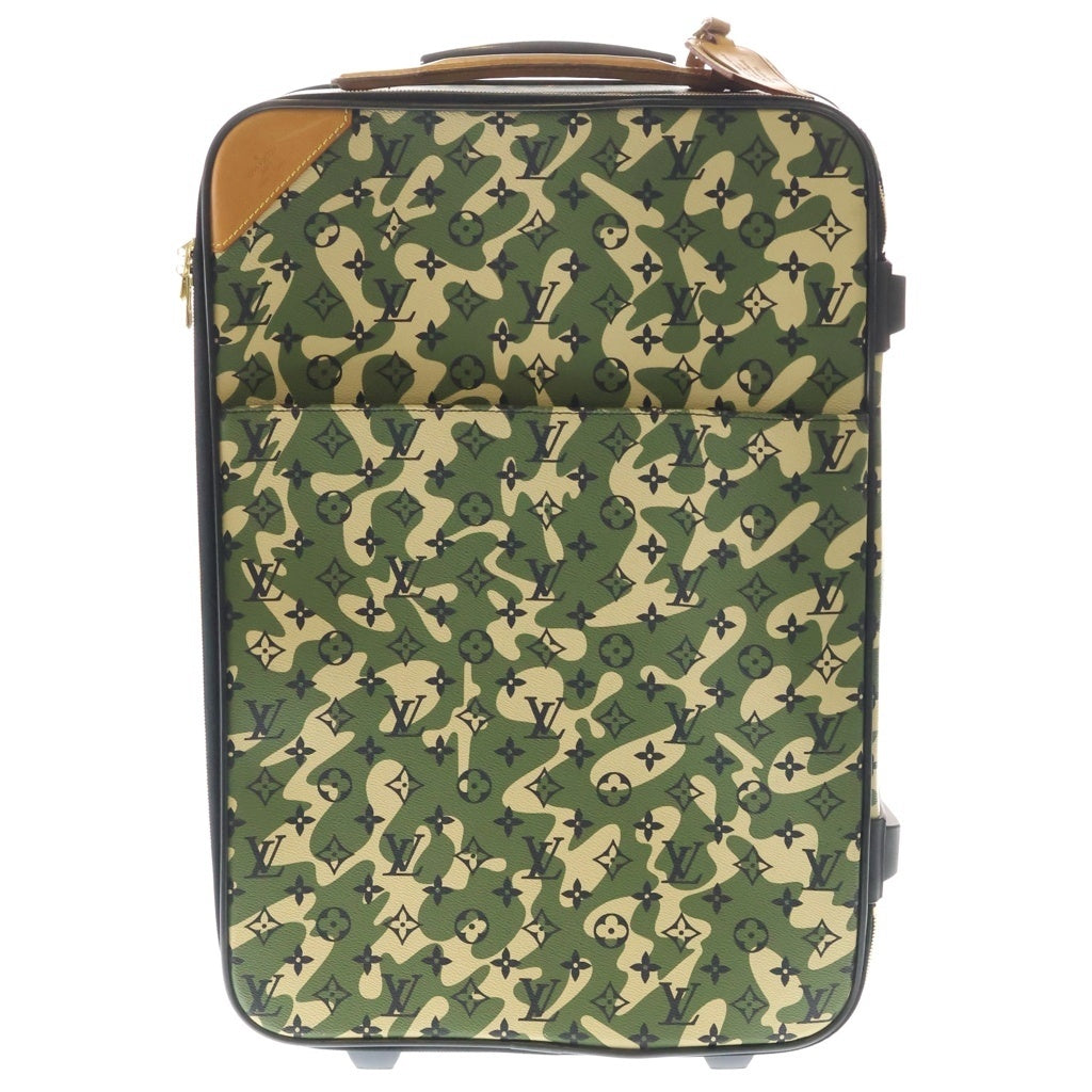 LOUIS VUITTON(ルイヴィトン) モノグラモフラージュ ぺガス60 キャリーケース トラベルバッグ グリーン M23333 レディース