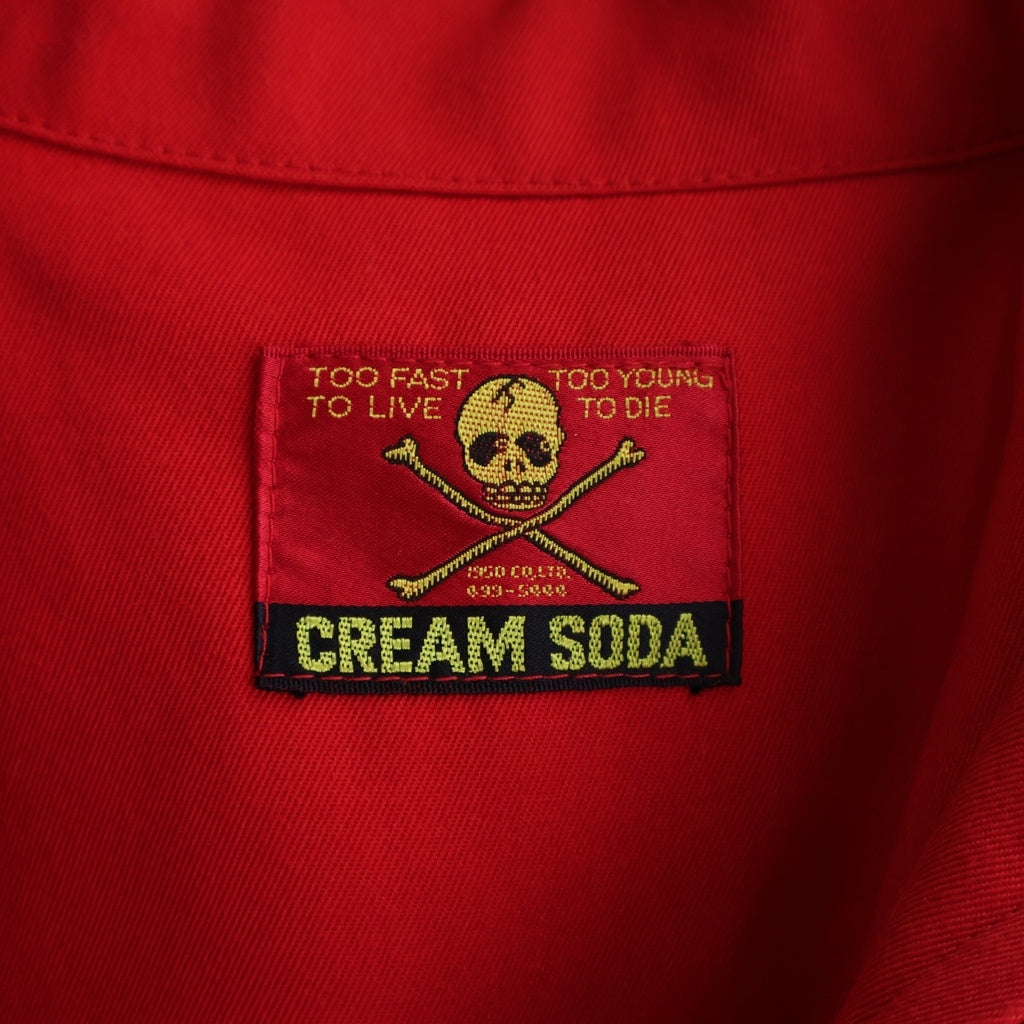 CREAM SODA(クリームソーダ) 80S VINTAGE 金タグ 50Sサンプリング ジップアップジャケット ブルゾン レッド