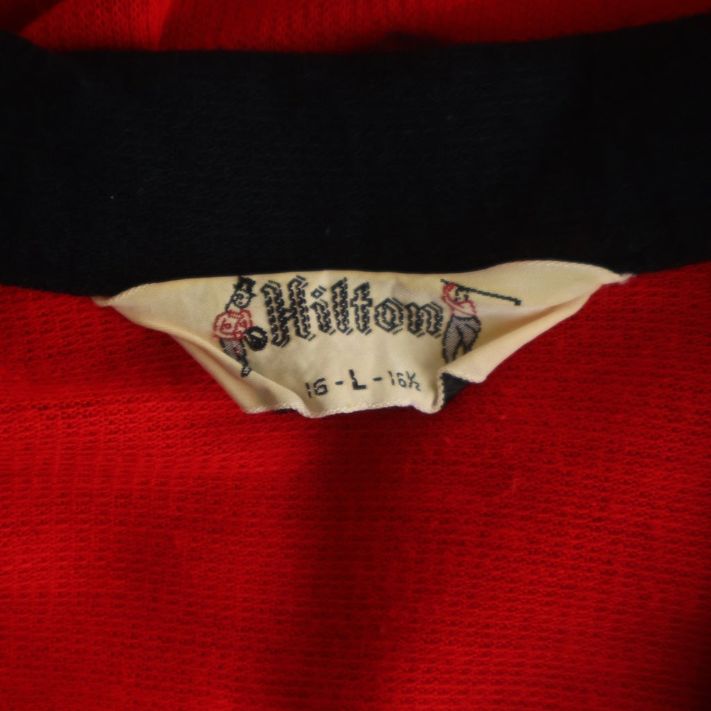 VINTAGE(ヴィンテージ) 50S-60S VINTAGE HILTON ヒルトン ヴィンテージ 半袖ニットボーリングシャツ レッド