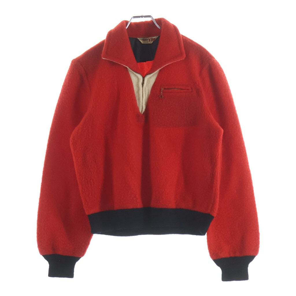 VINTAGE(ヴィンテージ) 50-60S VINTAGE CALIFORNIA BLOCK ORIGINALS ヴィンテージ カリフォルニアブロックオリジナル CONMATICジップ プルオーバーウールジャケット レッド