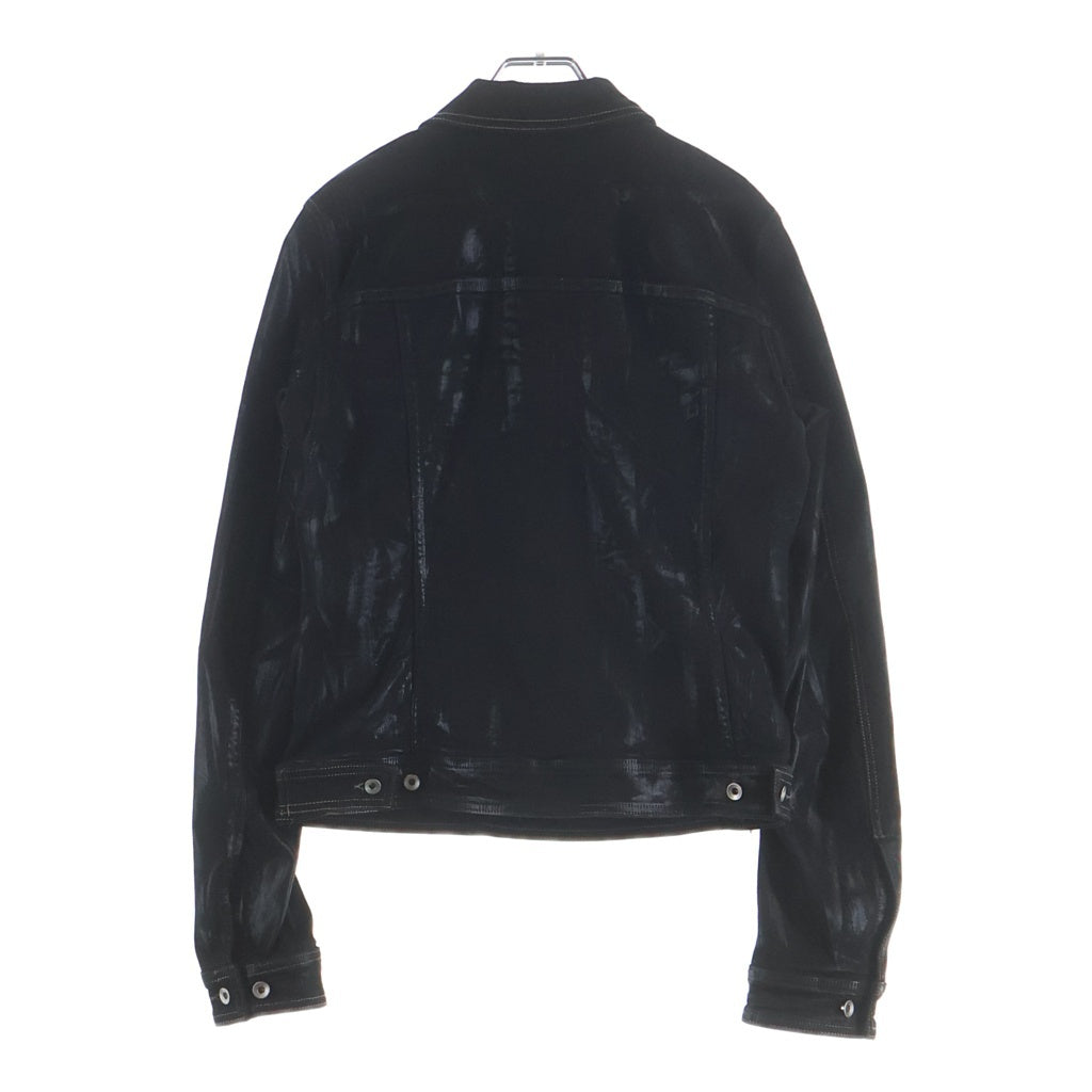 DRKSHDW(ダークシャドウ) 24SS DENIM TRUCKER JACKET コーティング デニムトラッカージャケット ブラック DU01D1751-SBF