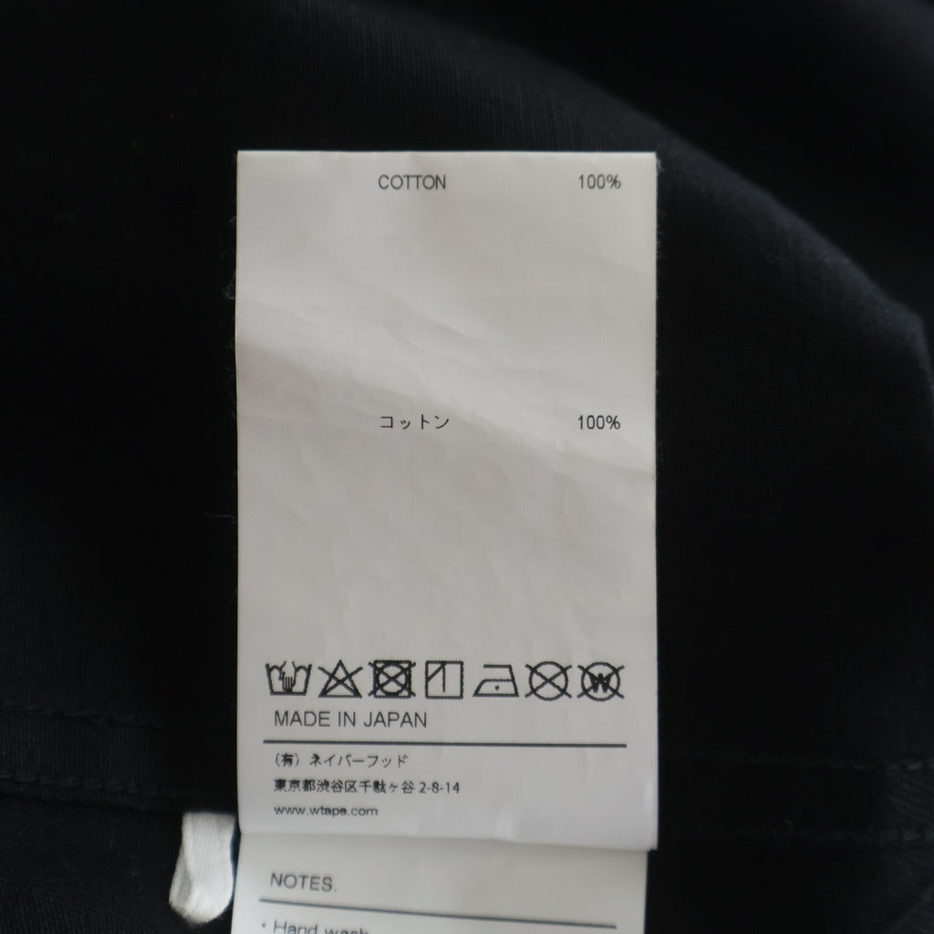 WTAPS(ダブルタップス) 22SS BUDS LS COTTON TWILL バッヅ コットンツイル 長袖シャツジャケット ブラック 221BRDT-SHM02