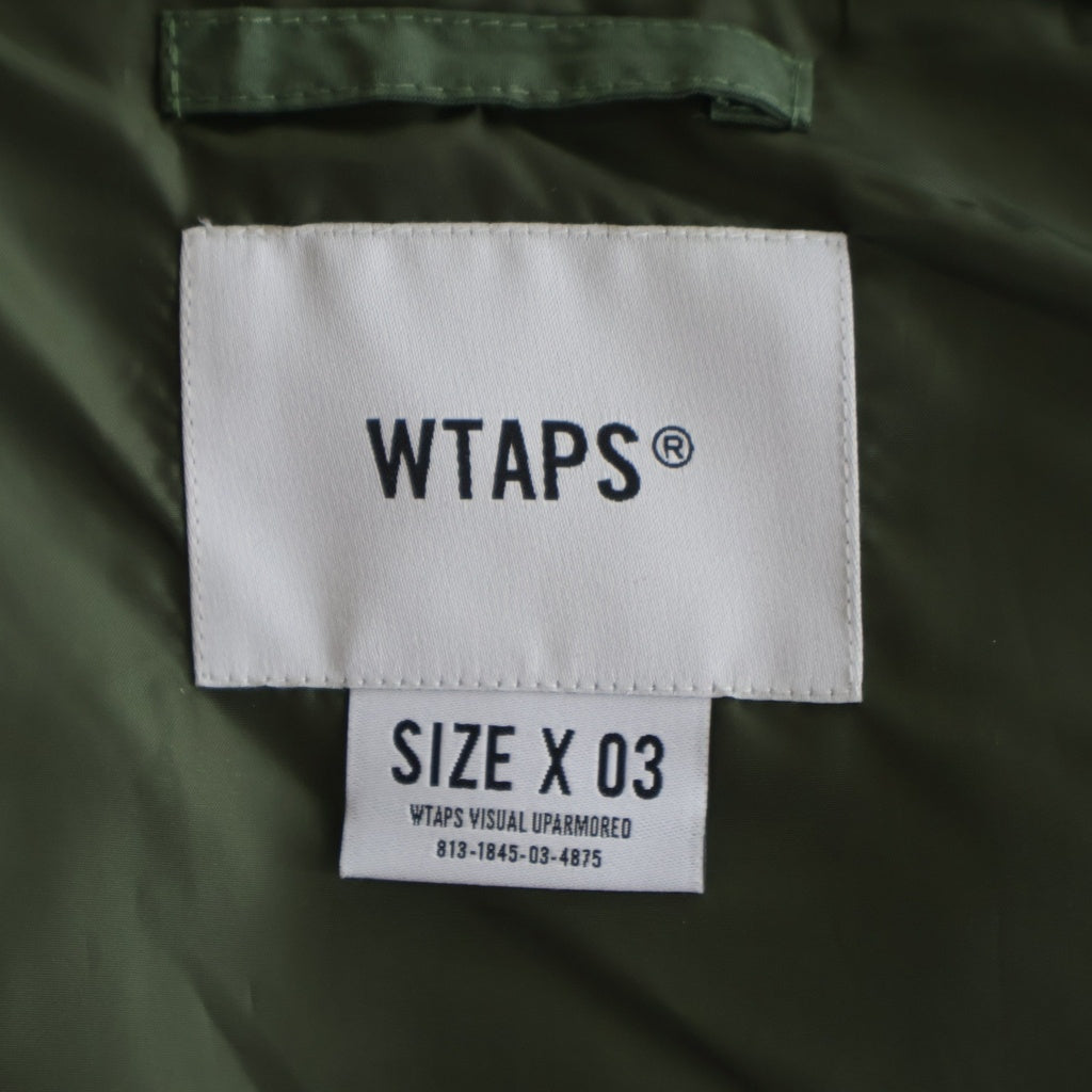 WTAPS(ダブルタップス) 21AW INCOM/JACKET/NYCO. WEATHER インカム ナイロン ウェザー フーデッドジャケット カーキ 21WVRDT-JKM03