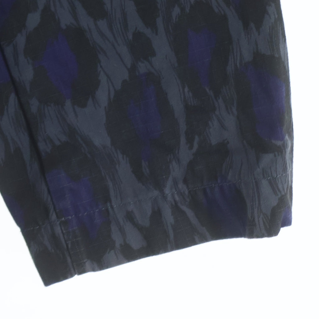 KENZO(ケンゾー) レオパード柄 リップストップ コットンジャケット グレー/パープル F865VE3381SB