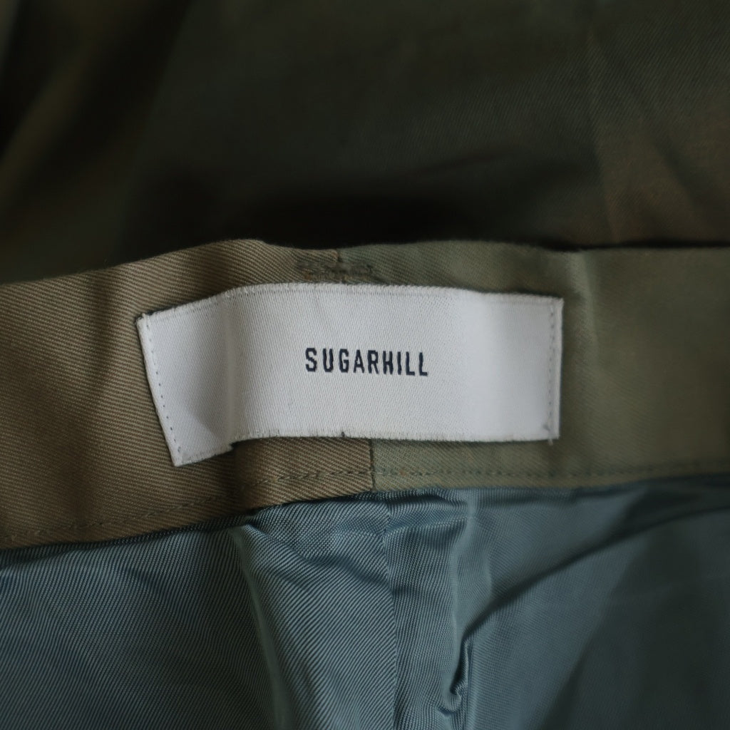 SUGARHILL(シュガーヒル) 20SS CHAMBRAY TRIPLE PLEATED TROUSERS シャンブレー トリプル プリーツド トラウザーズパンツ カーキ 20SSPT05