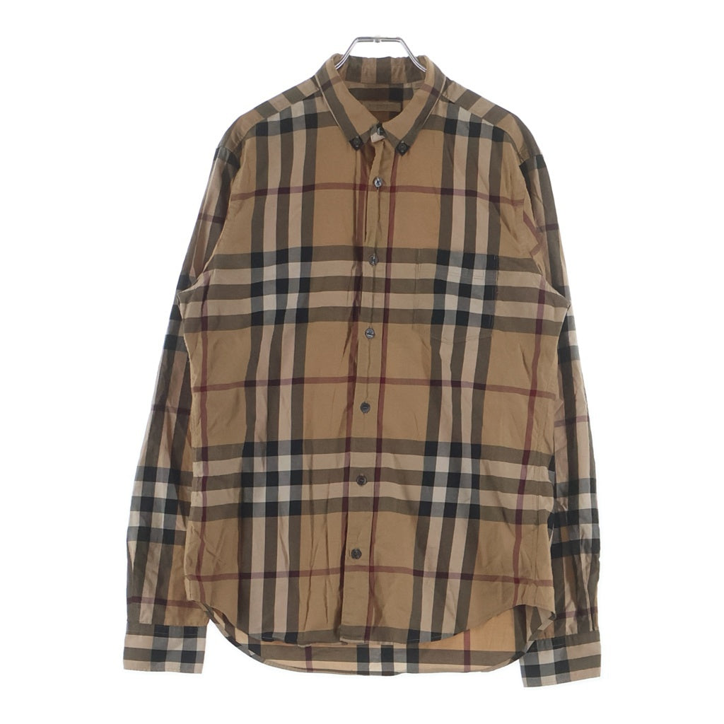 BURBERRY BRIT(バーバリー ブリット) ノバチェック ロングスリーブ コットンシャツ ブラウン 3873780