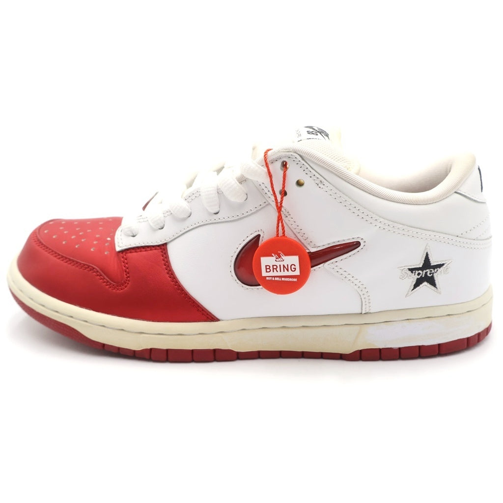 NIKE(ナイキ) ×SUPREME DUNK LOW VARSITY RED シュプリーム ダンク バーシティレッド ローカットスニーカー ホワイト/レッド US10.5/28.5cm CK3480-600