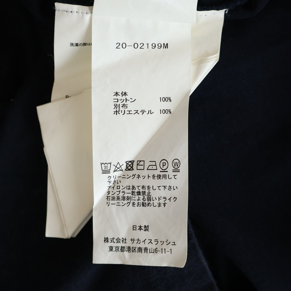 Sacai(サカイ) 20AW ×SUN SURF Archive Print Mix Long T-Shirt サンサーフ アーカイブプリントミックス クルーネック長袖Tシャツ カットソー ブラック 20-02199M