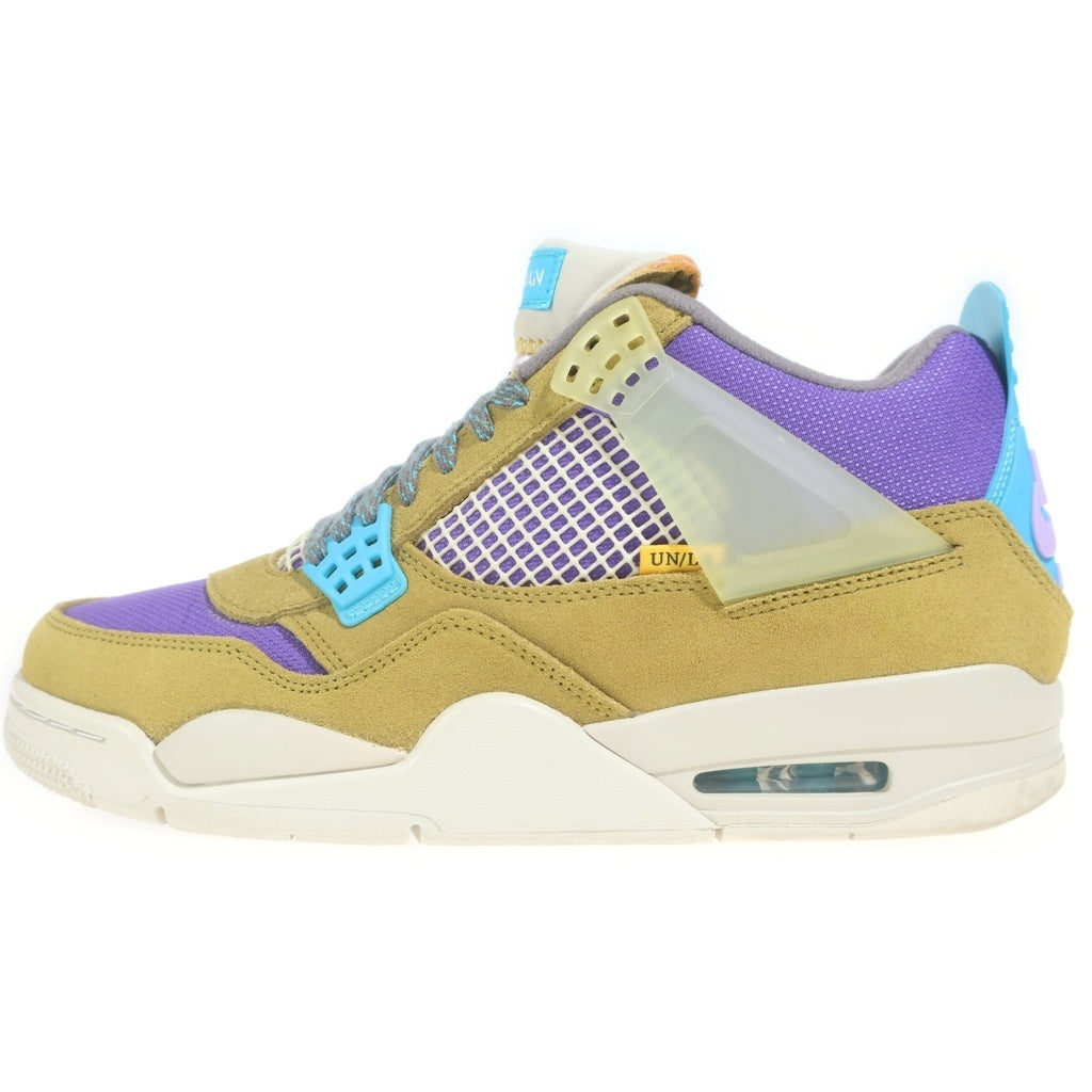 NIKE(ナイキ) ×UNION AIR JORDAN 4 SP DESERT MOSS ユニオン エアジョーダン デザートモス ローカットスニーカー カーキ/パープル US10/28cm DJ5718-300
