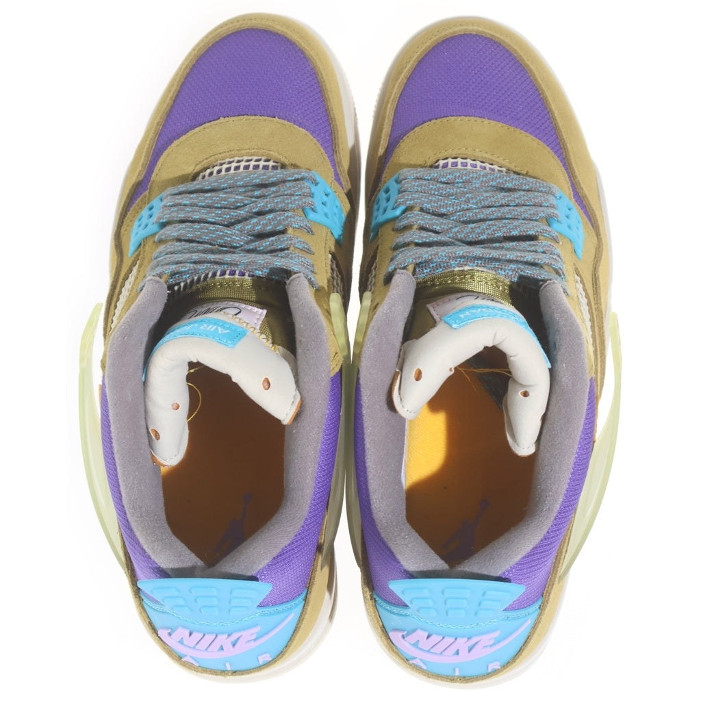 NIKE(ナイキ) ×UNION AIR JORDAN 4 SP DESERT MOSS ユニオン エアジョーダン デザートモス ローカットスニーカー カーキ/パープル US10/28cm DJ5718-300