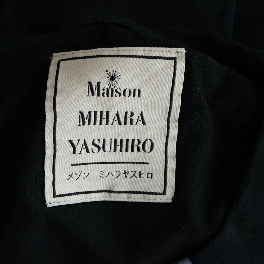 MAISON MIHARAYASUHIRO(メゾンミハラヤスヒロ) 23SS SHIRT LAYERED TEE シャツレイヤード クルーネック半袖Tシャツ カットソー ブラック/ブラウン A10TS641