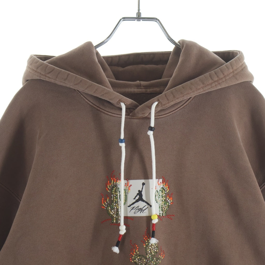 NIKE(ナイキ) JORDAN BRAND M J TS HOODIE ARCHAEO ジョーダンブランド ロゴ ラメストーン プルオーバーフーディー パーカー ブラウン DO4093-256