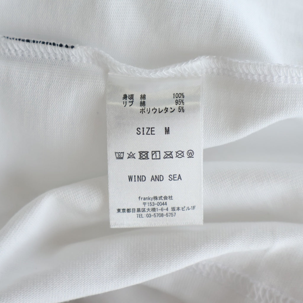 WIND AND SEA(ウィンダンシー) ×DENHAM SULFUR TEE デンハム サルファー クルーネック半袖Tシャツ カットソー ホワイト WDS-C-DHM-23-Q4-08
