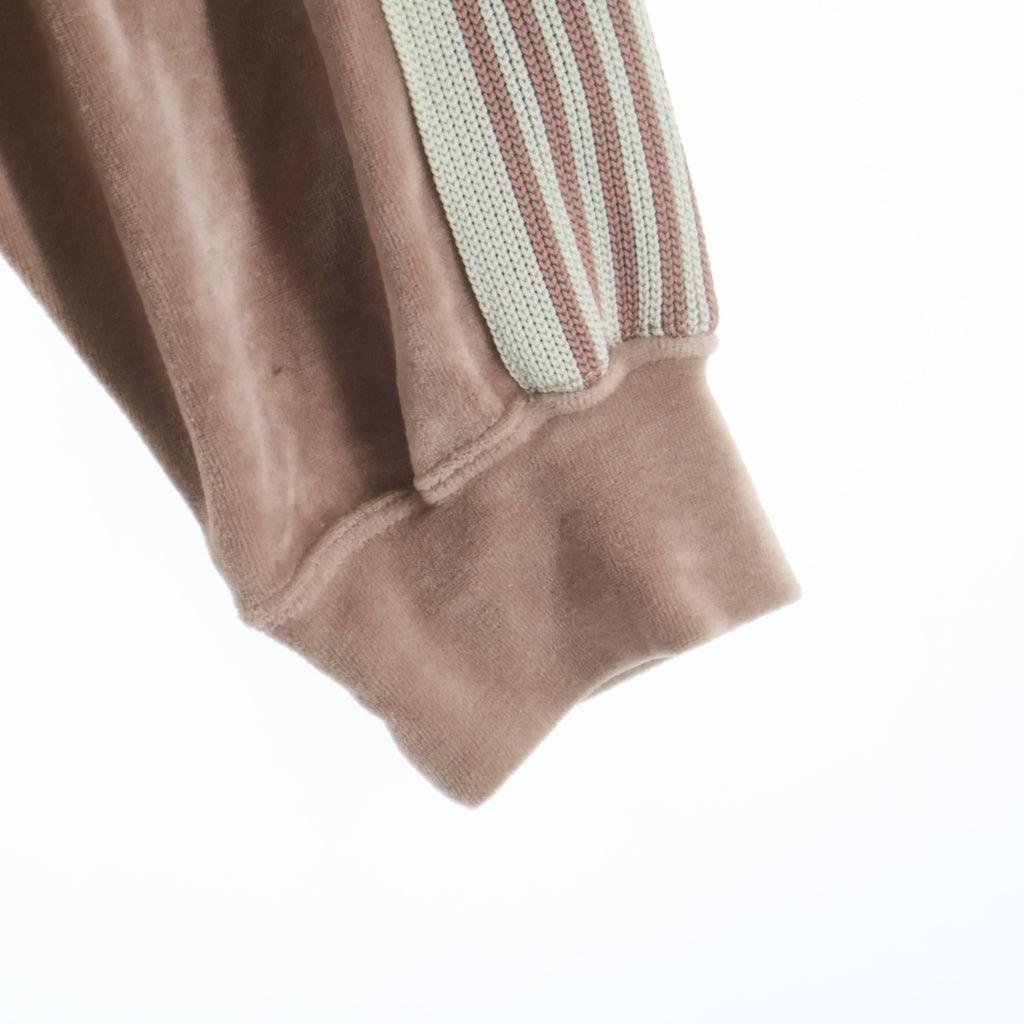 Needles(ニードルス) 23SS Track Hoody C/Pe Velour ベロア トラック プルオーバーフーディー パーカー ピンク MR292