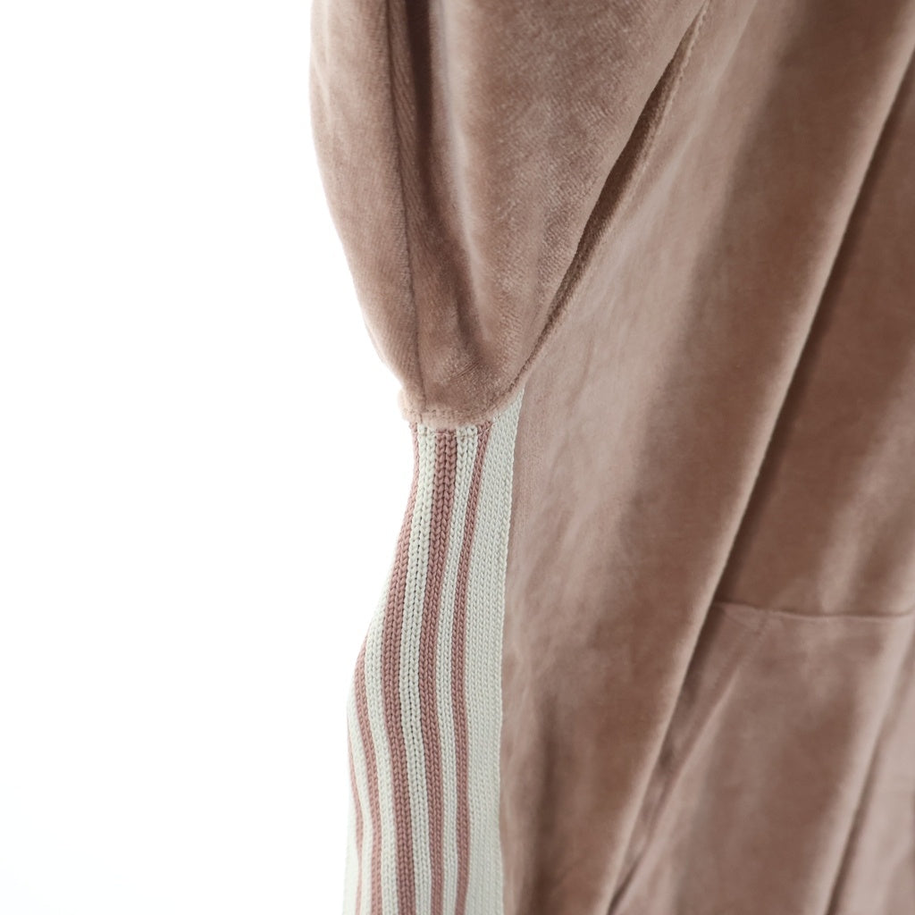 Needles(ニードルス) 23SS Track Hoody C/Pe Velour ベロア トラック プルオーバーフーディー パーカー ピンク MR292