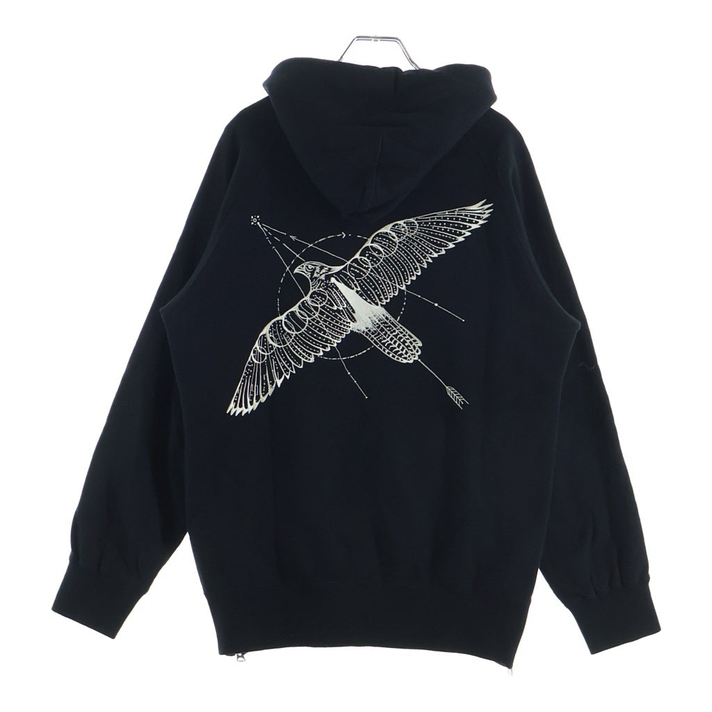 Sacai(サカイ) 19SS ×Dr.Woo Side Zip Hoodie ドクターウー サイドジップ プルオーバーフーディー パーカー ブラック 19-0048S