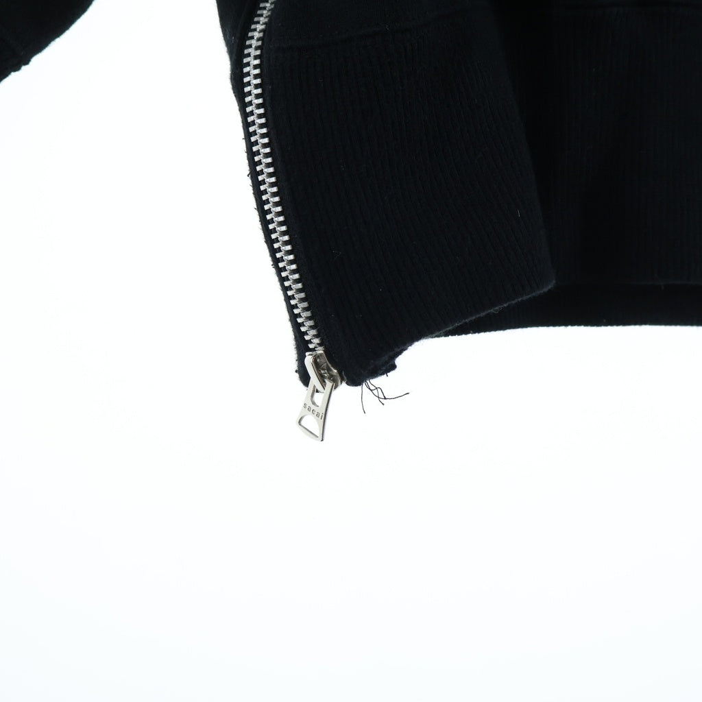 Sacai(サカイ) 19SS ×Dr.Woo Side Zip Hoodie ドクターウー サイドジップ プルオーバーフーディー パーカー ブラック 19-0048S