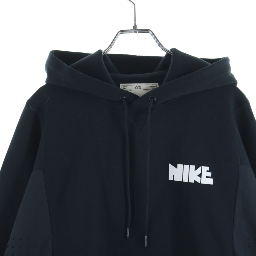 NIKE(ナイキ) 20AW ×sacai NRG PULLOVER HOODIE ナイロン切替 プルオーバーフーディー パーカー ブラック CZ4695-100