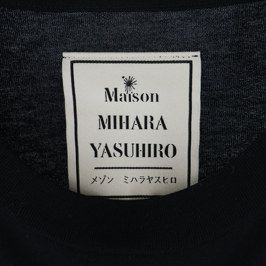 MAISON MIHARAYASUHIRO(メゾンミハラヤスヒロ) 22AW Smiliy face printed Tee スマイリーフェイスプリント クルーネック半袖Tシャツ カットソー ブラック A09TS693