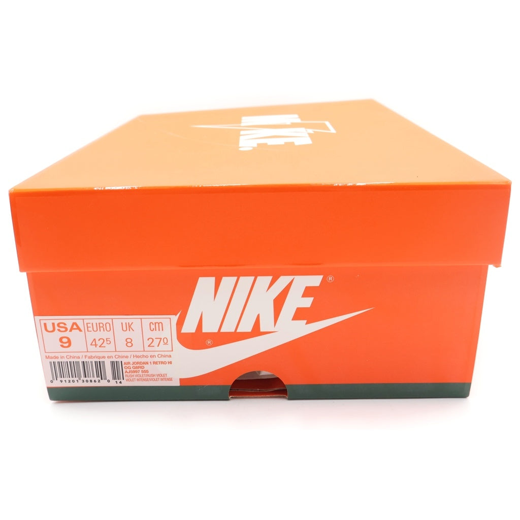 NIKE(ナイキ) ×GATORADE AIR JORDAN 1 RETRO HIGH OG G8RD RUSH VIOLET ゲータレード エアジョーダン レトロ ハイカットスニーカー US9/27cm AJ5997-555