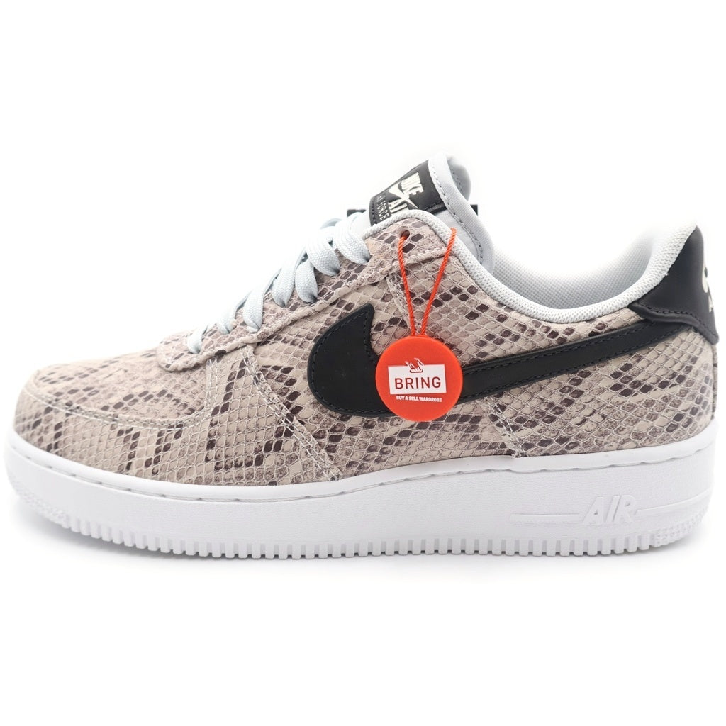 NIKE(ナイキ) AIR FORCE 1 LOW '07 SNAKESKIN エアフォース パイソン柄 ローカットスニーカー グレー US9/27cm BQ4424-100