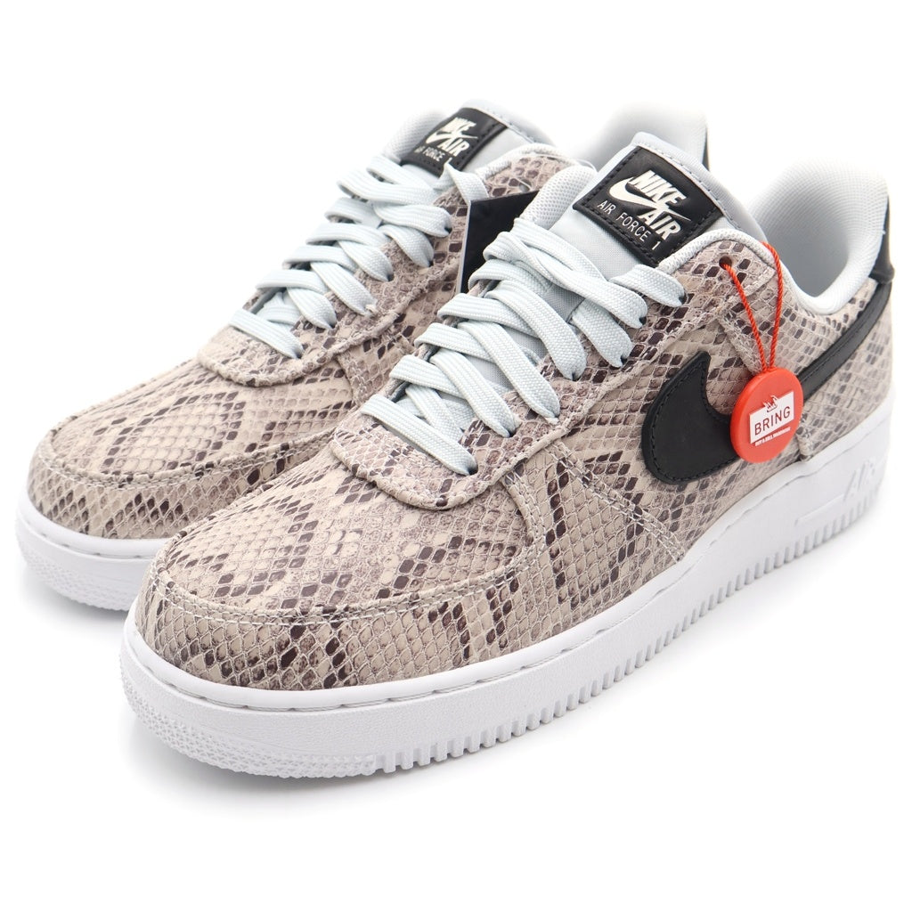 NIKE(ナイキ) AIR FORCE 1 LOW '07 SNAKESKIN エアフォース パイソン柄 ローカットスニーカー グレー US9/27cm BQ4424-100