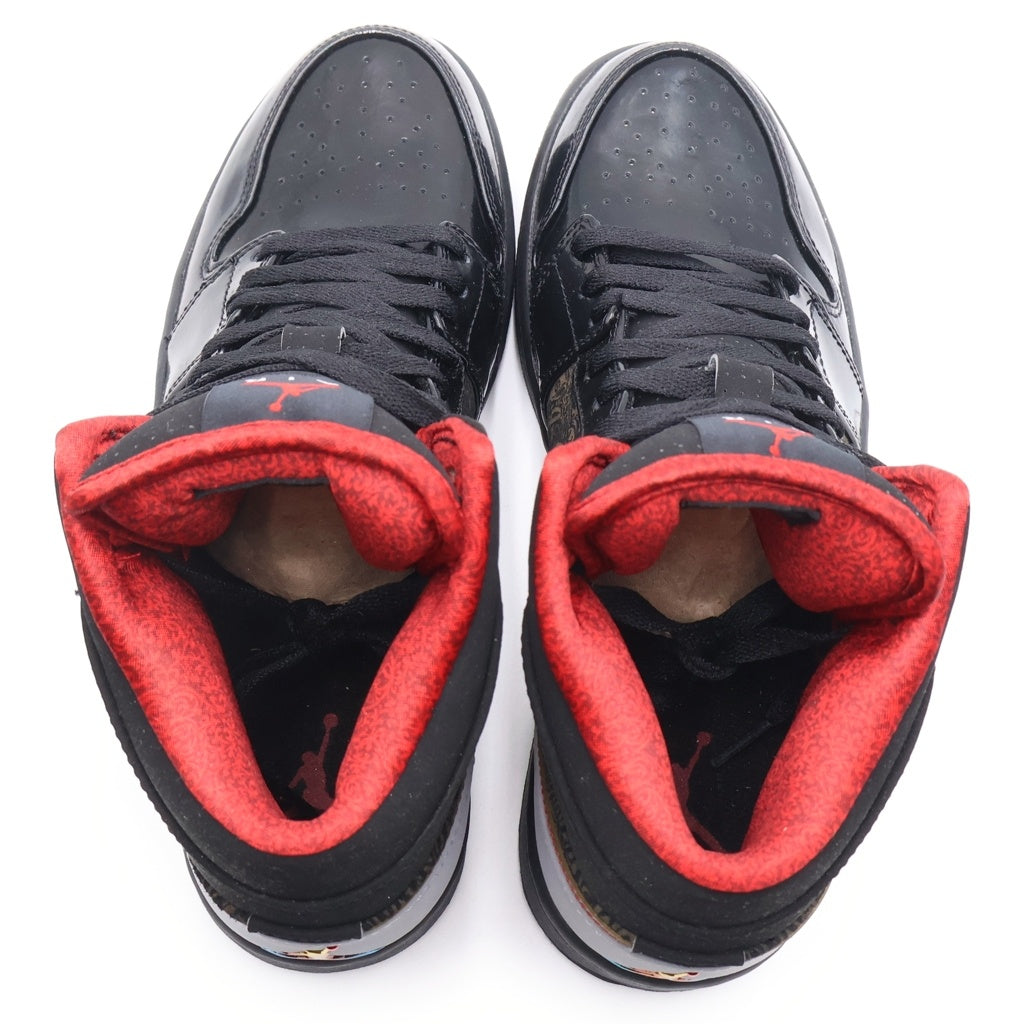 NIKE(ナイキ) 【観賞用2010年製】AJ RETRO 1 PHAT 20 STEALTH WHITE エアジョーダン レトロ ファット ステルスホワイト ミッドカットスニーカー ブラック/レッド 395664-002