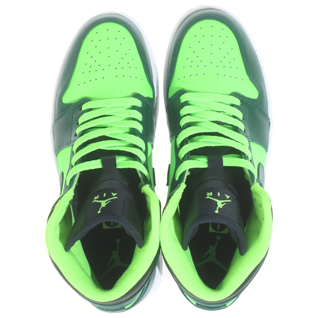 NIKE(ナイキ) 【観賞用2012年製】AIR JORDAN 1 MID GORGE GREEN エアジョーダン 1 ゴージグリーン ミッドカットスニーカー グリーン US9/27cm 554724-330
