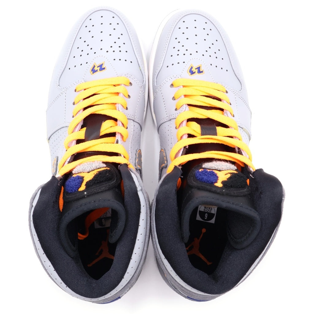 NIKE(ナイキ) 【観賞用2012年製】AIR JORDAN 1 RETRO 93 エアジョーダン1 レトロ 93 ハイカットスニーカー グレー/オレンジ US9/27cm 580514-045