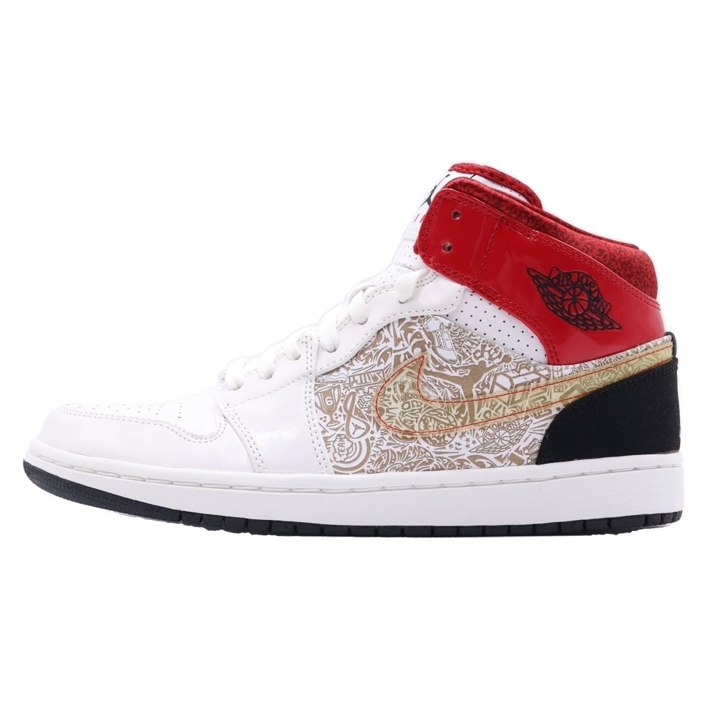 NIKE(ナイキ) 【観賞用2010年製】AJ RETRO 1 PHAT 20 LASER エアジョーダンレトロ1 ファット20 ミッドカットスニーカー ホワイト/レッド US9/27cm 395664-101