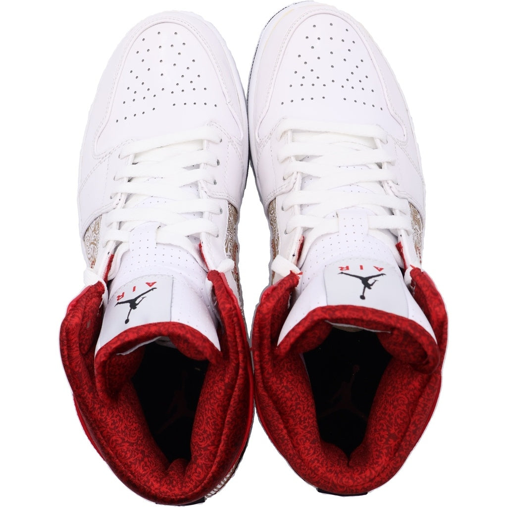 NIKE(ナイキ) 【観賞用2010年製】AJ RETRO 1 PHAT 20 LASER エアジョーダンレトロ1 ファット20 ミッドカットスニーカー ホワイト/レッド US9/27cm 395664-101