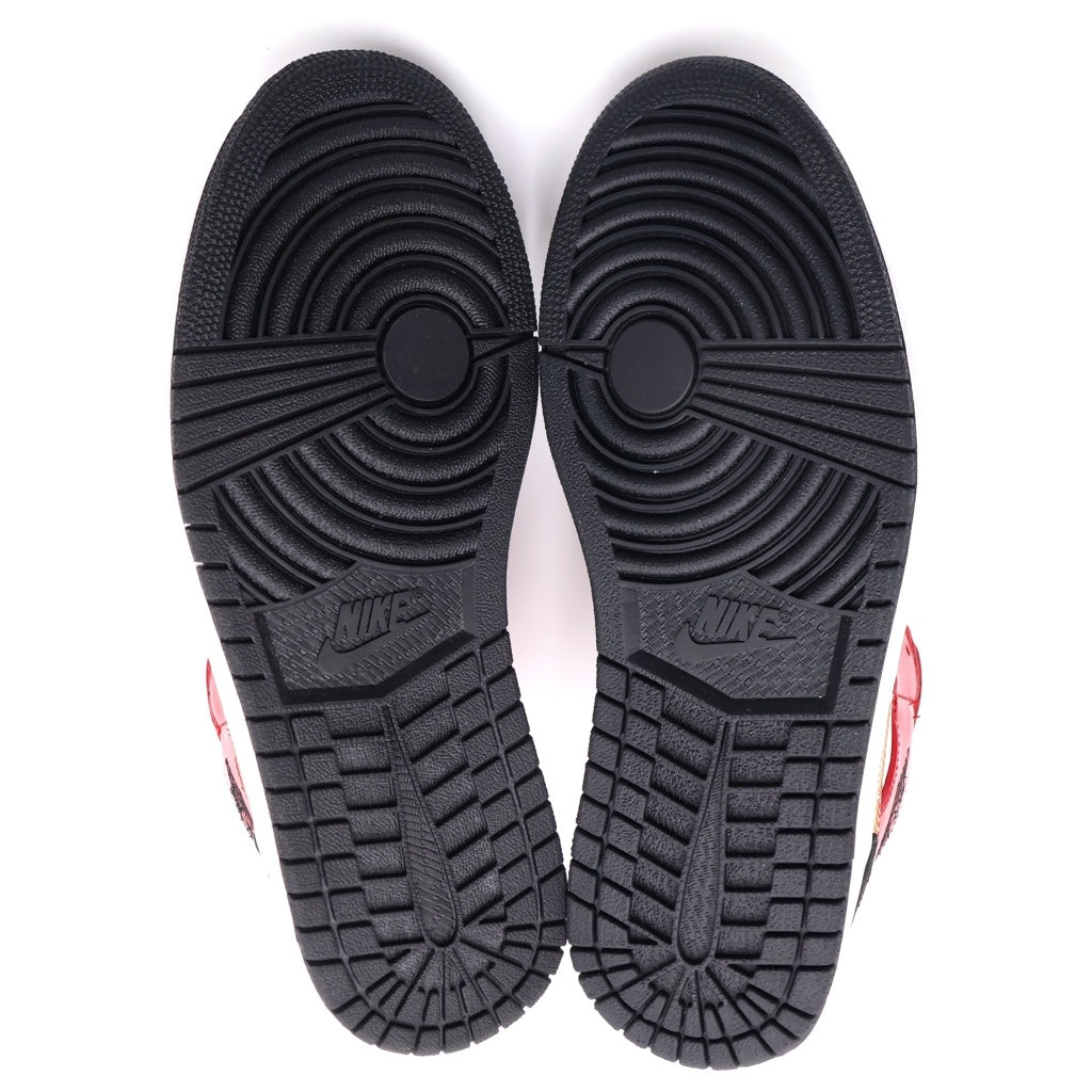 NIKE(ナイキ) 【観賞用2010年製】AJ RETRO 1 PHAT 20 LASER エアジョーダンレトロ1 ファット20 ミッドカットスニーカー ホワイト/レッド US9/27cm 395664-101