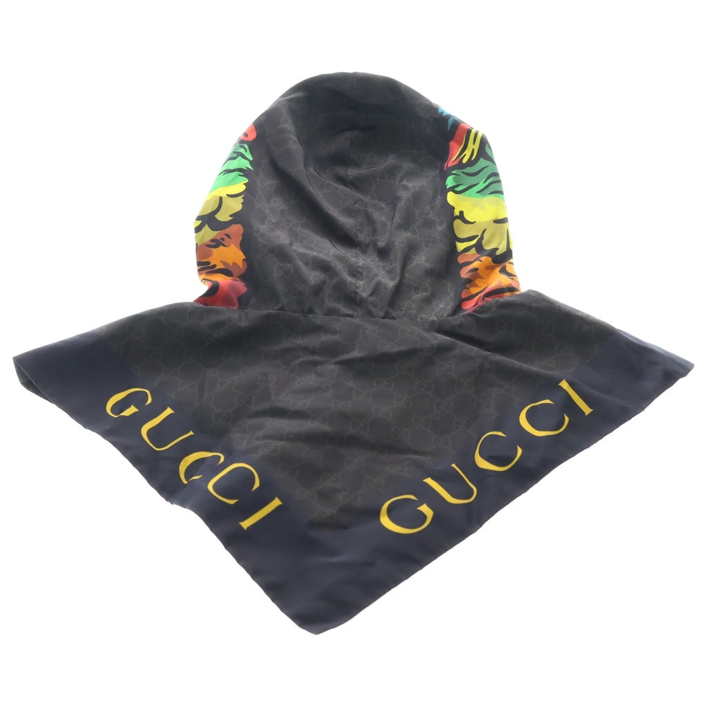GUCCI(グッチ) イーグルモチーフ ナイロン フードポンチョ マルチカラー