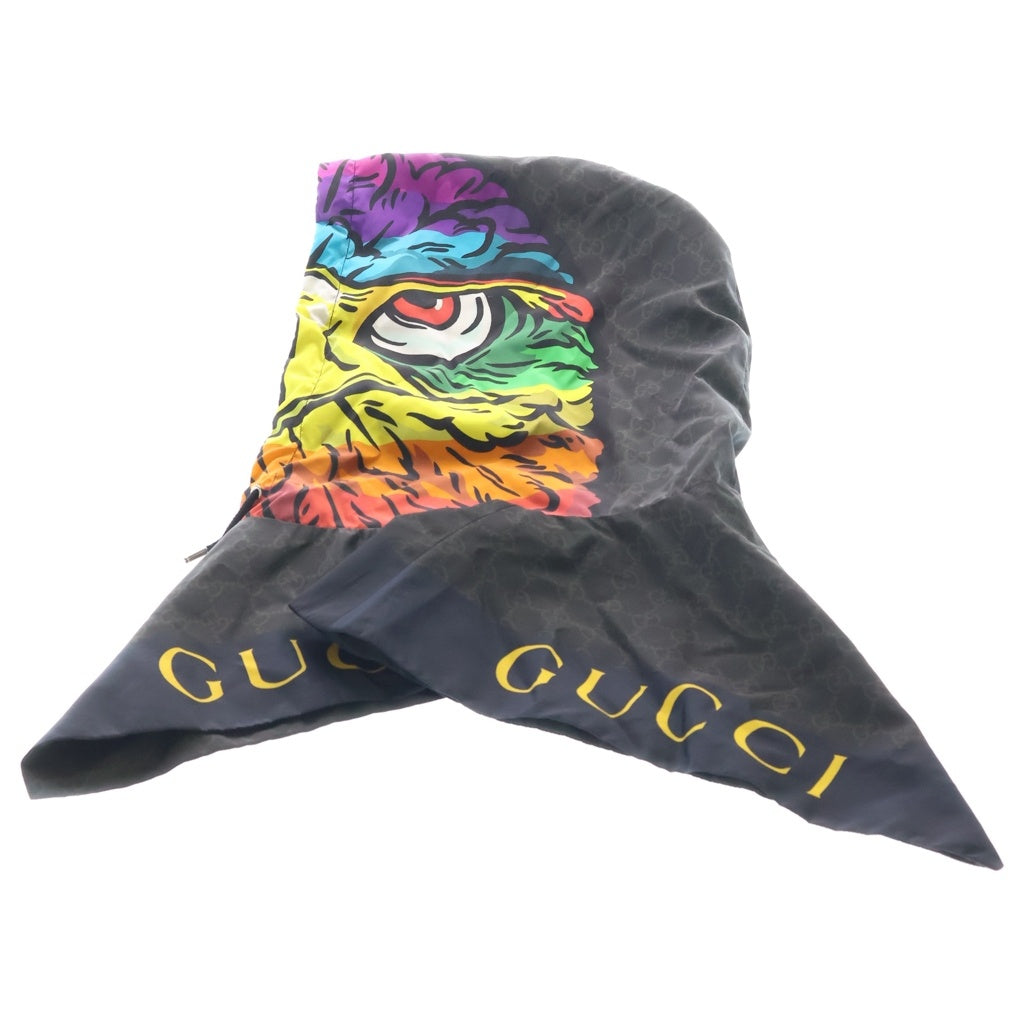 GUCCI(グッチ) イーグルモチーフ ナイロン フードポンチョ マルチカラー