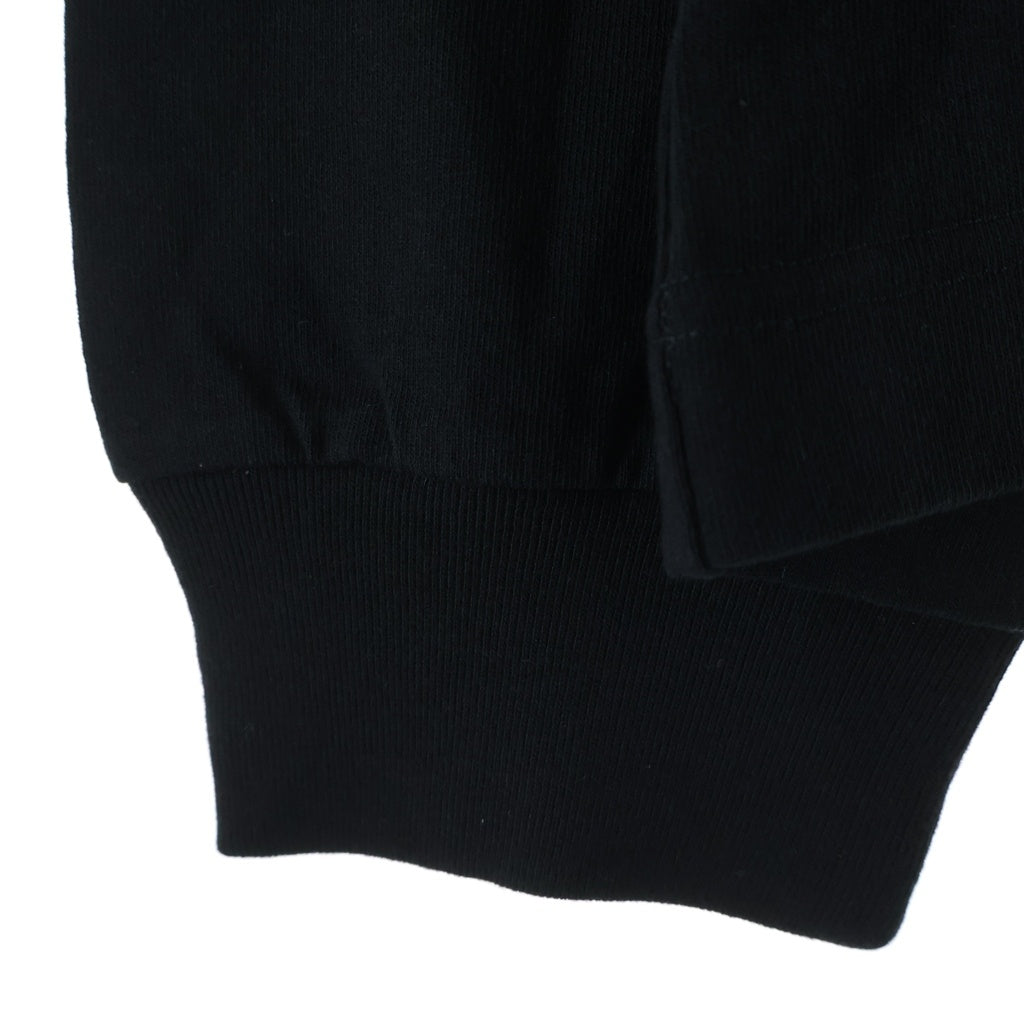 Sacai(サカイ) 21AW ×KAWS EMBROIDERY LONG SLEEVE T-SHIRT カウズ コットン ロゴエンブロイダリー レイヤード クルーネック長袖Tシャツ カットソー ブラック 21-0287S