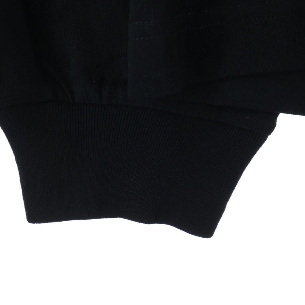 Sacai(サカイ) 21AW ×KAWS EMBROIDERY LONG SLEEVE T-SHIRT カウズ コットン ロゴエンブロイダリー レイヤード クルーネック長袖Tシャツ カットソー ブラック 21-0287S
