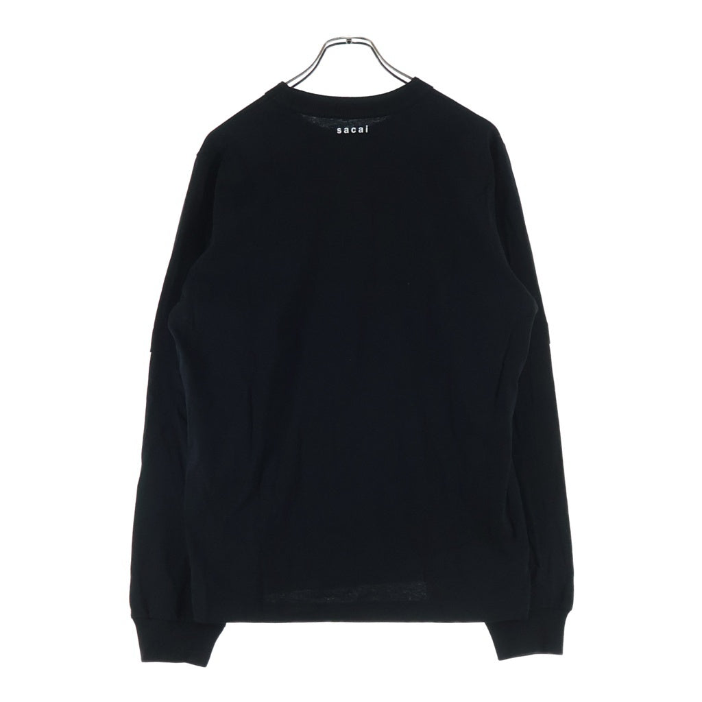 Sacai(サカイ) 21AW ×KAWS FLOCK PRINT LONG SLEEVE T-SHIRT カウズ 