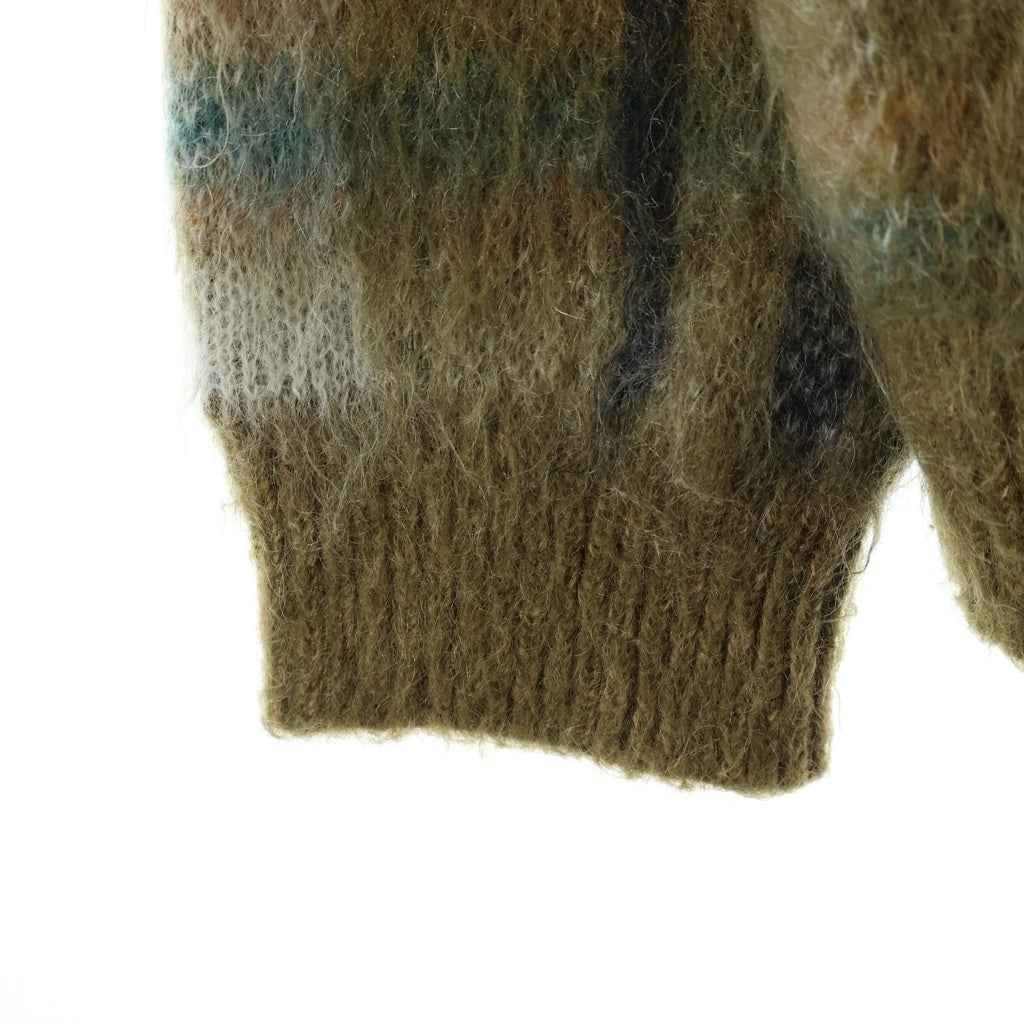 CELINE(セリーヌ) 20AW BRUSHED MOHAIR CHECK CARDIGAN ブラッシュドモヘア チェックカーディガン グリーン 2A32J204L