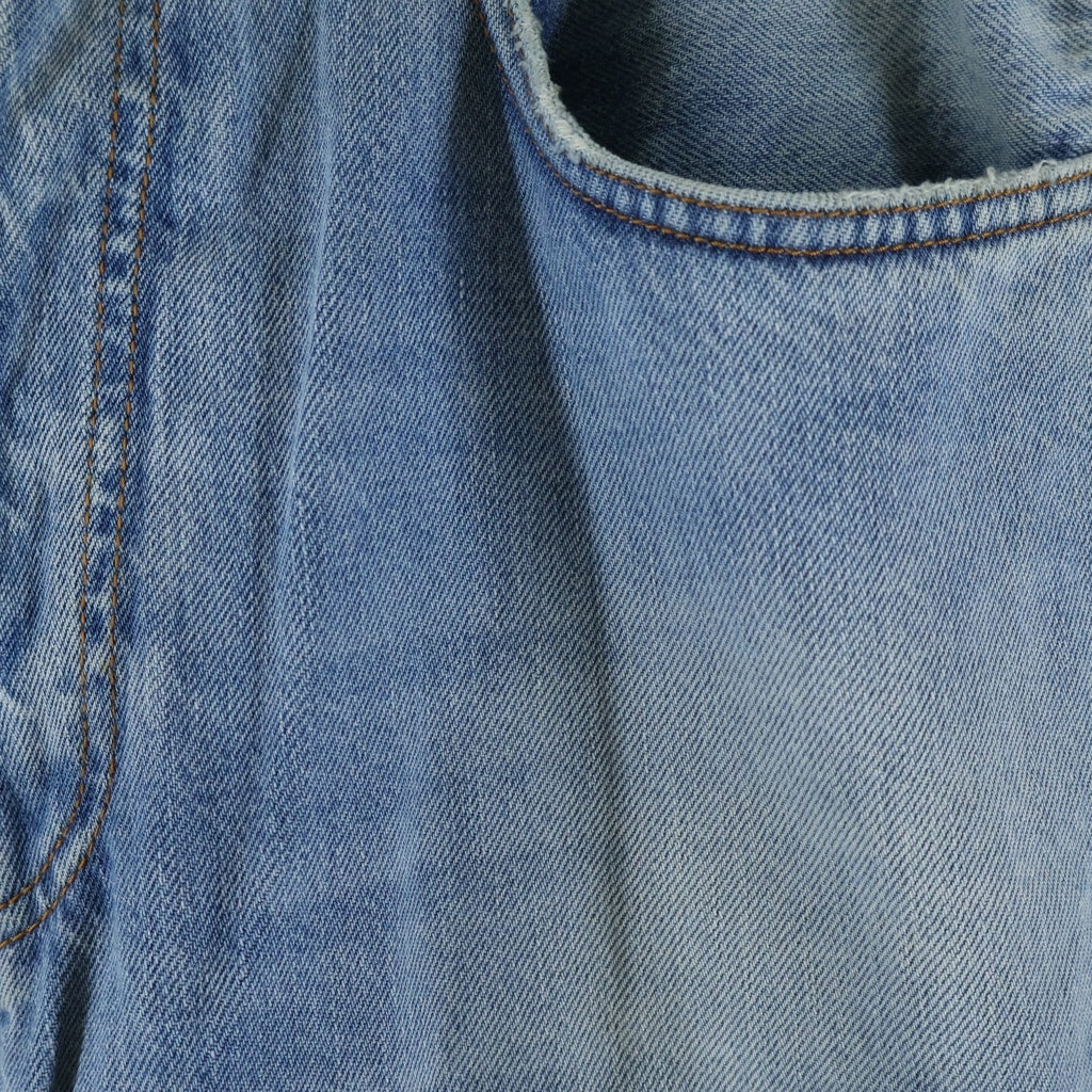 Acne Studios(アクネ ストゥディオズ) 2021M LIGHT BLUE VINTAGE ライトブルー ヴィンテージ ダメージ加工 ボタンフライ ルーズフィットジーンズ デニムパンツ インディゴ B00277