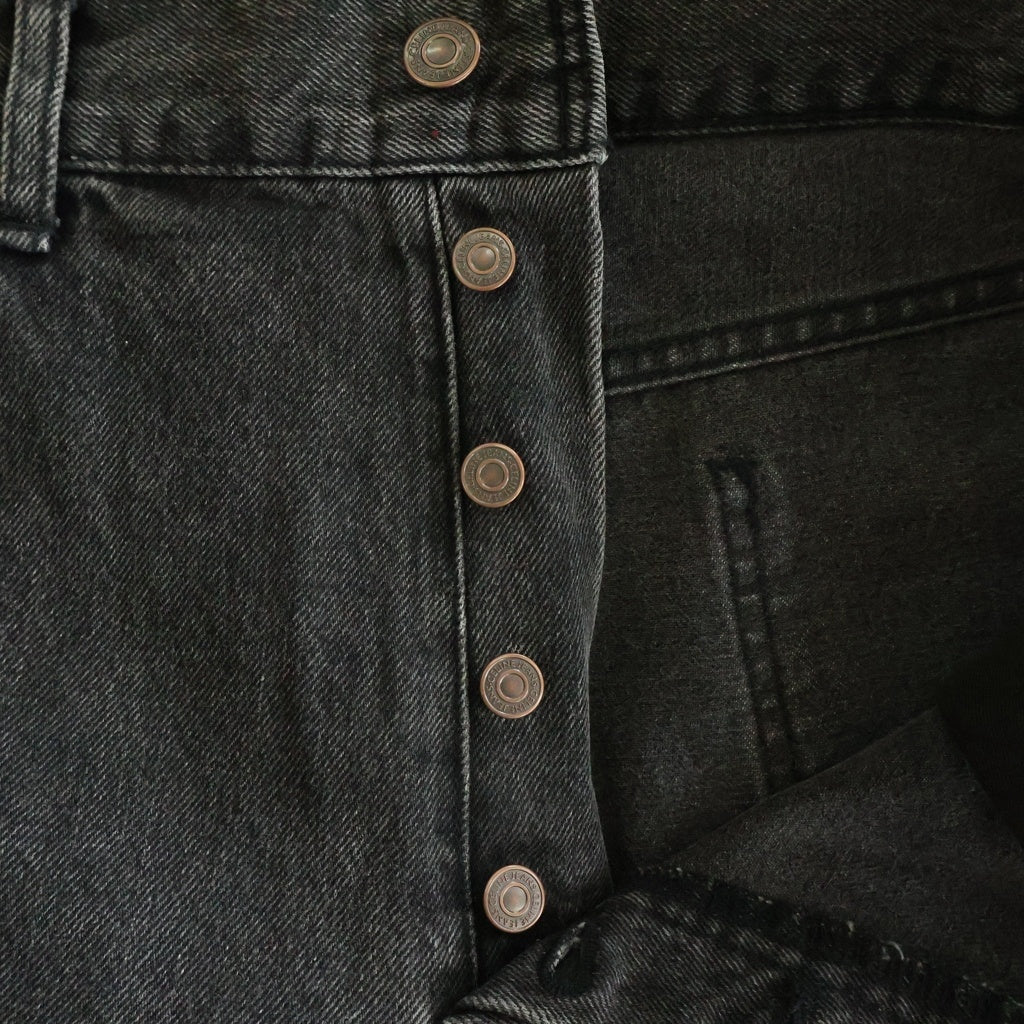 CELINE(セリーヌ) 23AW KURT JEANS カート チャコールウォッシュ加工 ボタンフライストレートレッグジーンズ デニムパンツ ブラック 2N574947F 38CH