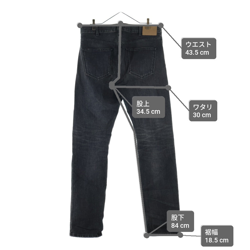 CELINE(セリーヌ) 23AW LOU JEANS ルー ボタンフライジーンズ デニムパンツ ブラック 2N782444W 08DK