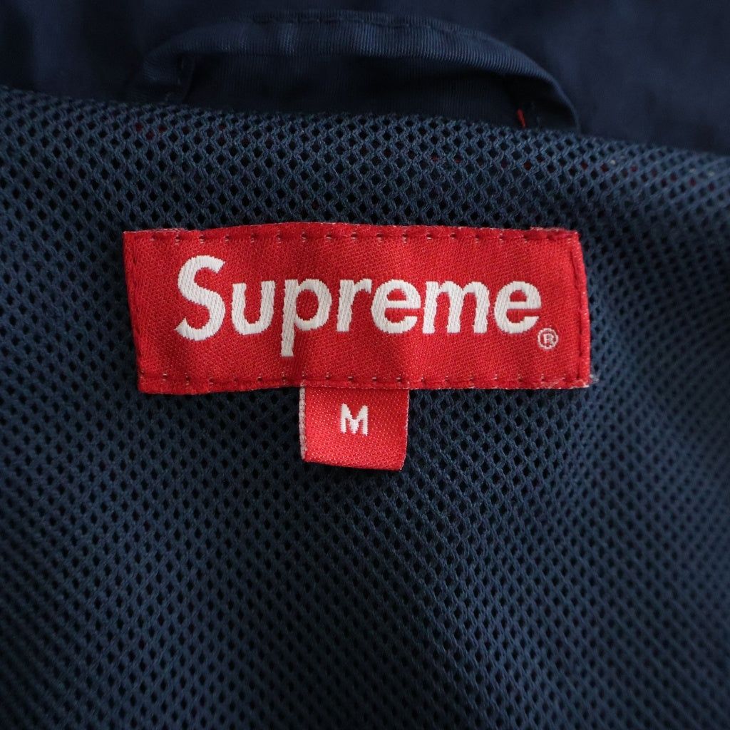 SUPREME(シュプリーム) 17AW Arc Track Jacket ロゴエンブロイダリー アークトラックナイロンジャケット ネイビー/グリーン