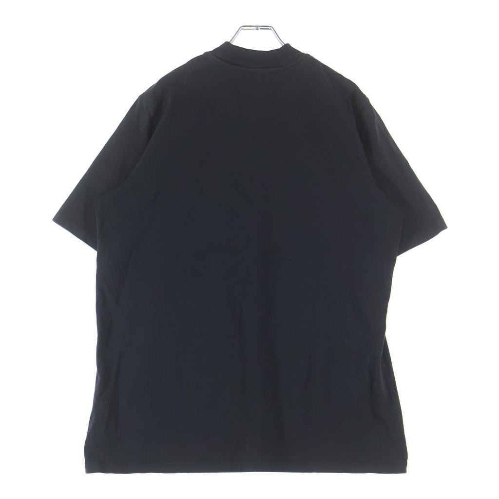 THE ATTICO(ジ・アティコ) 26SS ロゴ刺繍 モックネック半袖Tシャツ カットソー ブラック 260WCT00360